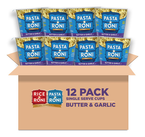 Mezcla De Tazas Pasta Con Salsa De Mantequilla Y Ajo 61g 12p