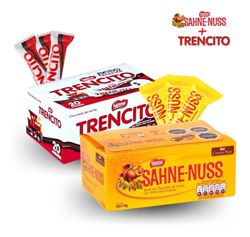 Imagen 1 de 4 de Chocolate Nestlé Sahne-nuss Impulsivo + Chocolate Trencito