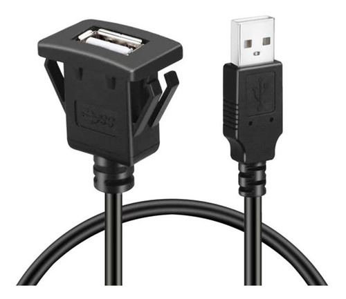 Cable Usb 2.0 Extensión De 1 Metro Base Cuadrada Para Auto