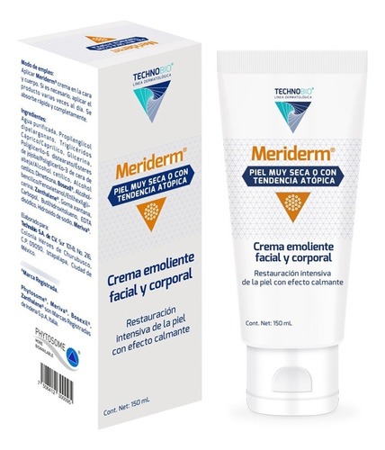  Meriderm Crema Emoliente Corporal Para Piel Con Resequedad Fragancia Neutro Tipo de envase Pote