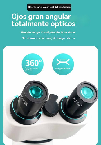Microscópio Biológico Binocular Led 6000x Para Estudantes