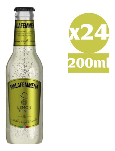 24x Tonica Limon Italiana Premium Malafemmena 200ml Mixer