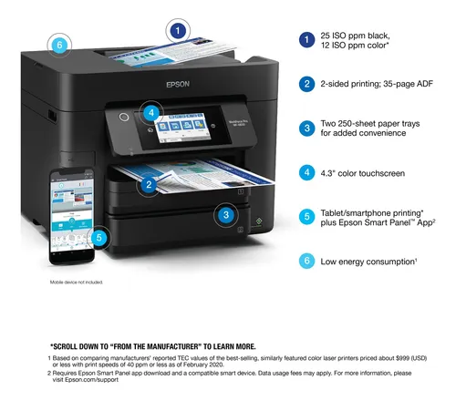 Impresora Epson Workforce Pro Wf-4830 Inalámbrica Multifunci