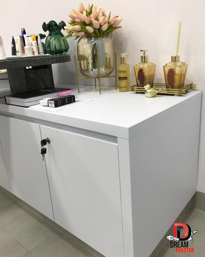 Adesivo Armário Móveis Parede Kroma Branco Neve 1.22mx1m