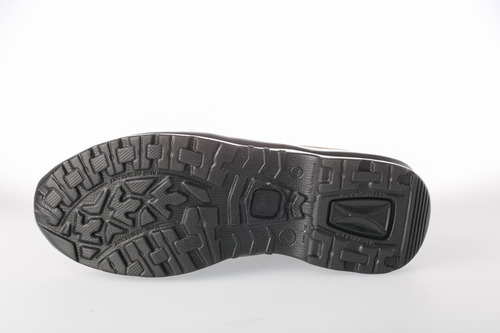 Botas Calzado Lona Cuero Hombre Deportiva Impermeable - Negr