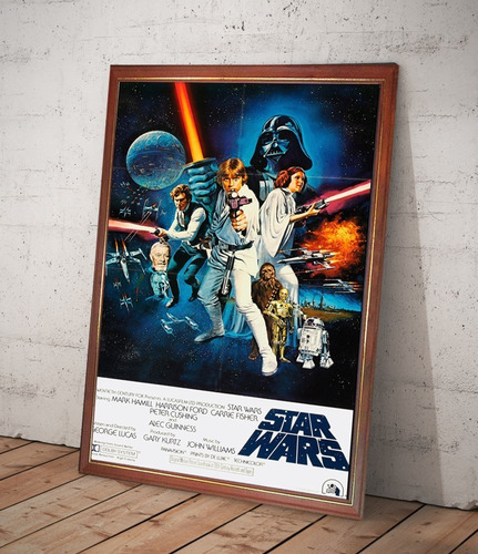 Star Wars - La Guerra De Las Galaxias - Poster Enmarcado