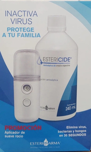 Imagen 3 de 8 de Estericide Sanitizador Recargable Solución 240ml Virucida