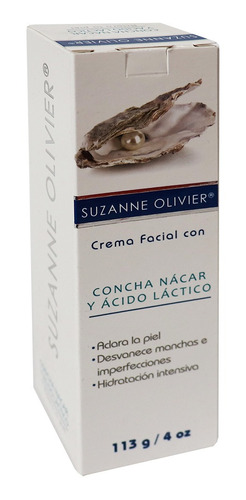 Crema Facial Con Concha Nácar Y Ácido Láctico Aclaradora