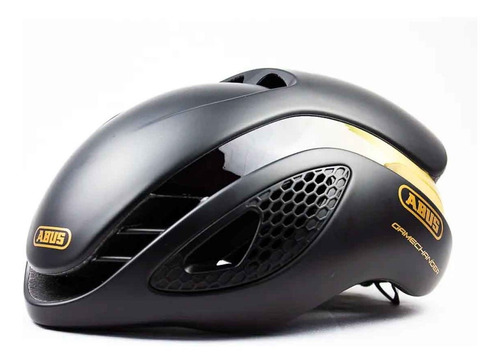 Capacete Abus Gamechanger Preto E Dourado Ciclismo Bike