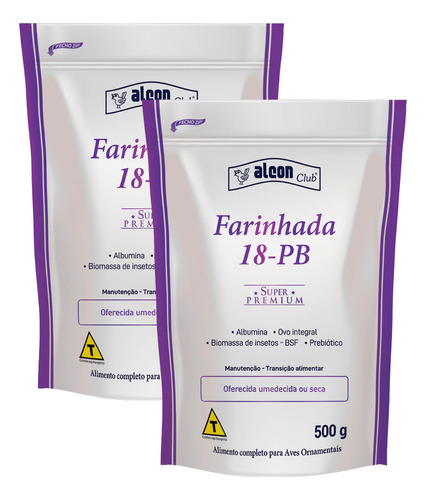 Kit 2 Un - Alcon Club Farinhada 18-pb - 500g Super Premium