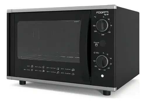 Forno Elétrico De Bancada Top 40l Black - Fogatti Cor Preto
