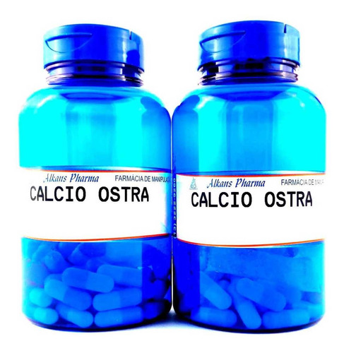 Combo 2 Potes De Cálcio De Ostras Vitamina D 120 Cápsulas