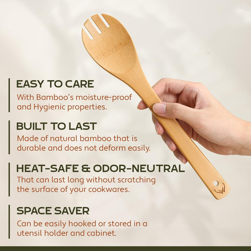 Cucharas De Madera Para Cocinar, Juego De Utensilios Cocina