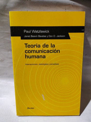 Teoría De La Comunicación Humana Paul Watzlawick