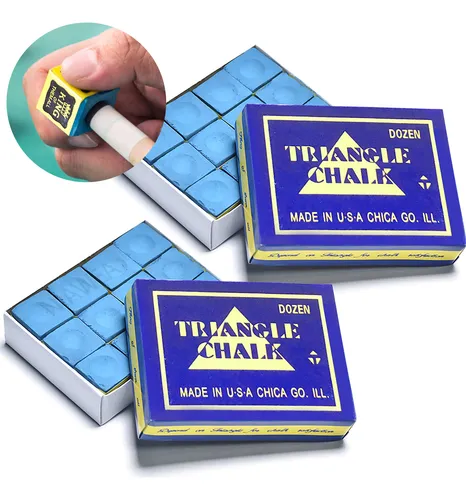comprar 24 Piezas Tizas Para Taco De Billar Chalk Triangle Azul