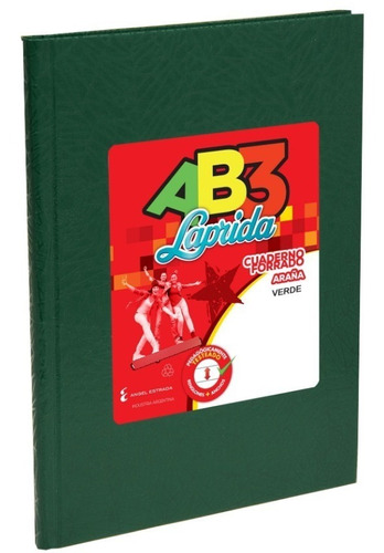 Cuaderno Escolar 19 X 23,5 Laprida Ab3 Tapa Dura 98 Hojas Color Verde rayado