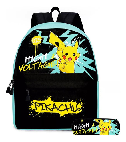 Juego De 2 Mochilas Escolares Para Pokémon Pikachu