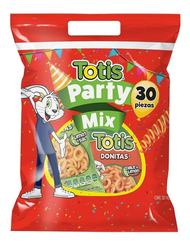 Totis Party Mix Botana Surtida 30 Pzas