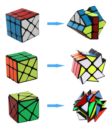 Juego De Cubos De Velocidad 3 Unidades 3x3 Y Windmill Color De La Estructura