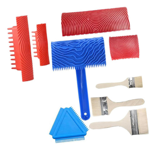 Juego De Herramientas De Pintura De Grano De Madera,