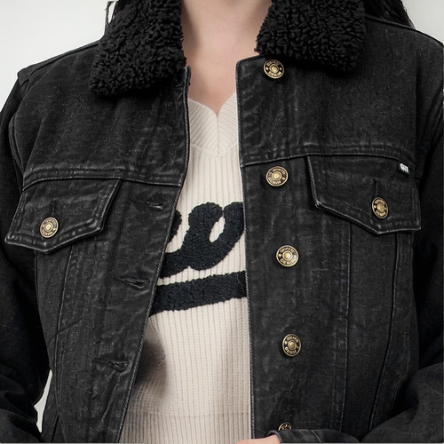 Chamarra Para Mujer Quarry Denim Con Sherpa