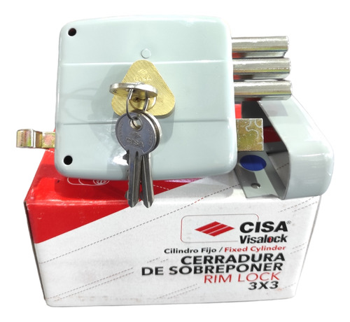 Cerradura Cisa Sobreponer 3x3 Original Para Puertas Y Rejas