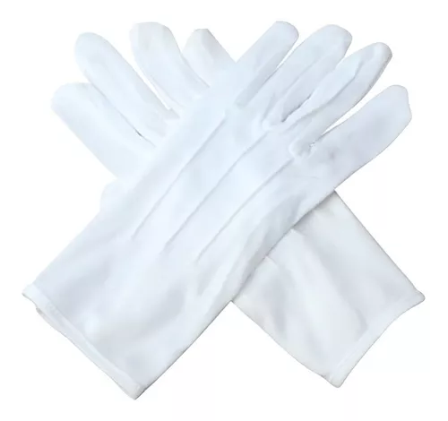 yeabwps 4 pares de guantes blancos de disfraz para niñas, guantes de  elastano para banquetes, disfraces de Halloween, baile, actuación, Blanco