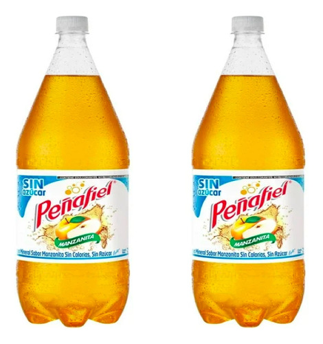 Agua Peñafiel Sin Azúcar Sabor Manzanita 2 Pzas De 2 Litros