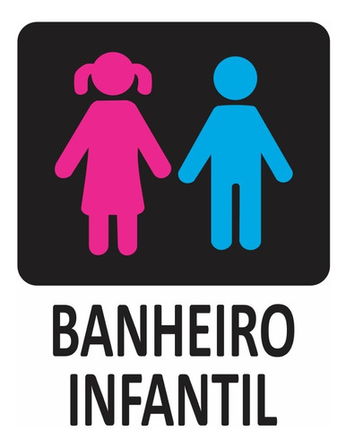 Placa Aviso Sinalização Banheiro Infantil