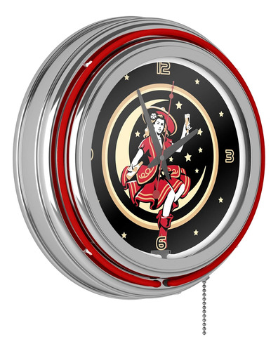 Trademark Gameroom Corvette C5 Neon Clock - 14 Inch Diameter