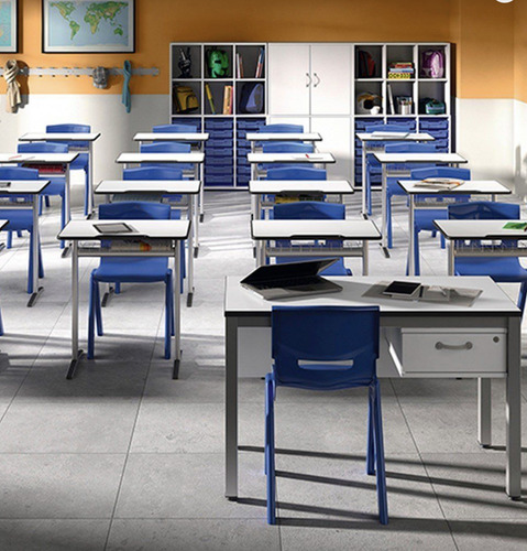 Kit 2 Silla Escolar Plástico Aulas Tamaño Grande Apilable