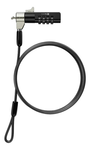 Cable Seguridad 2mts Combinación Bolt C Klip Xtreme Febo Color Negro