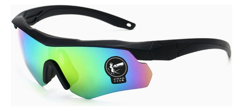 Lentes Tácticos Militares Para Hombre Ciclismo Y Aire Libre Lente Rainbow Varilla Negro Armazón Negro Diseño Black Rainbow