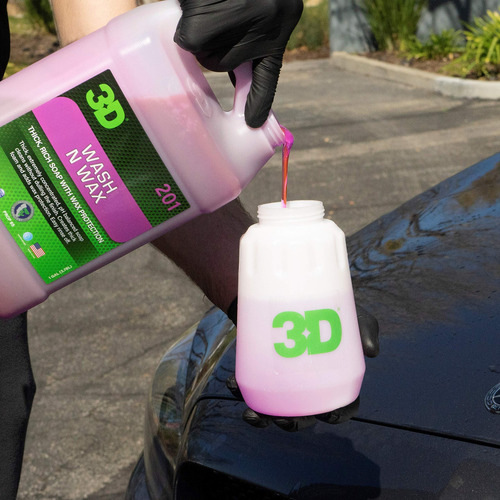 3d Wash N Wax Shampoo Con Cera 16oz.