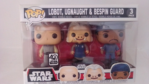 Funko Pop Star Wars  Lobot, Ugnaugth Y Bespin Guard 3 Pack