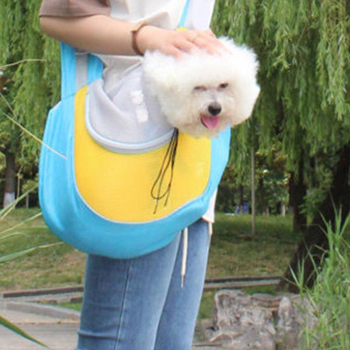Pet Dog Slings Portador De Mochila Pequeña Mascota, Azul L