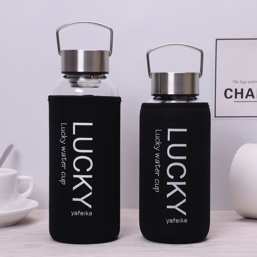 Imagen 2 de 4 de Botella Infusora De Vidrio Con Funda Neopreno 1 Lt.