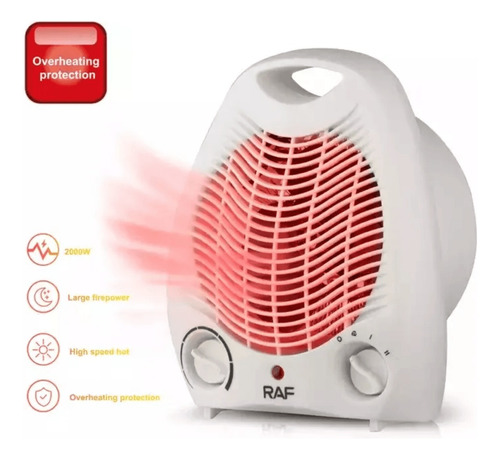 Calefactor Caloventor Estufa Calor Fresco Raf R.1181 2000w
