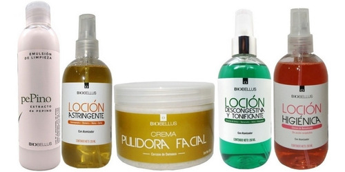 Kit Facial Cutis Graso Limpieza Cosmetologia Biobellus 250ml