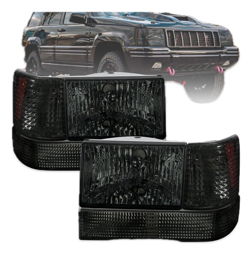 Farolas Jeep Grand Cherokee 1993 1998 Black