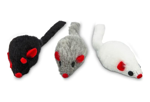 Leaps & Bounds Fuzzy Mice Juguetes Para Gatos Con Hierba Gat