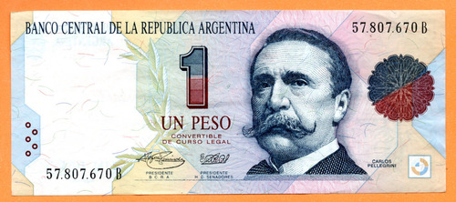 Billete 1 Peso Convertible, Bottero 3006, Año 1993 Exc