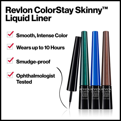 Revlon Colorstay Skinny Liquid Eyeliner, Black Out