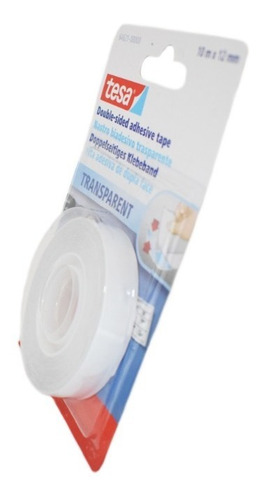 Imagen 2 de 3 de Cinta Doble Faz Transparente 12mm X 10m Tesa
