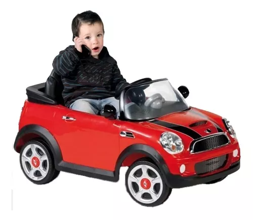 Carro eléctrico para niños con control remoto 12V cooper - Rojo