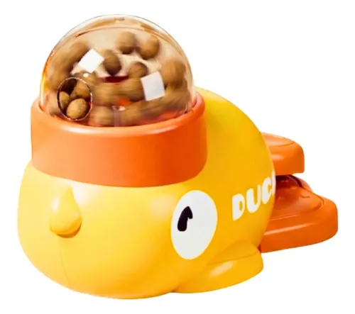 Brinquedo Interativo Pato Comedouro Caes Gatos Antiestresse