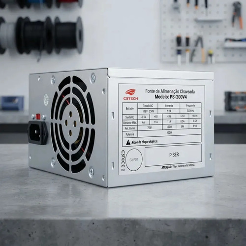 Fonte De Alimentação Para Pc C3tech C3plus Ps-200v4 200w