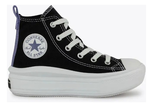 Tênis Cano Médio Plataforma Infantil All Star Converse Preto