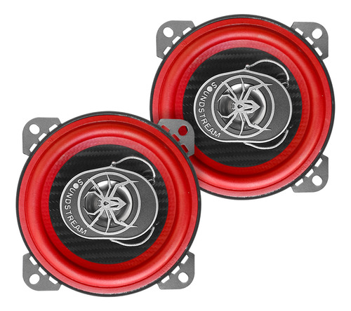 Soundstream Bocinas Automovil 4 Pulgadas 2-vias WRX-40 Full Range Color Rojo