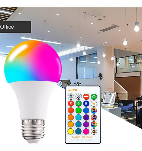 Bombilla Led Rgb Que Cambia De Color Con Control Remoto De 1